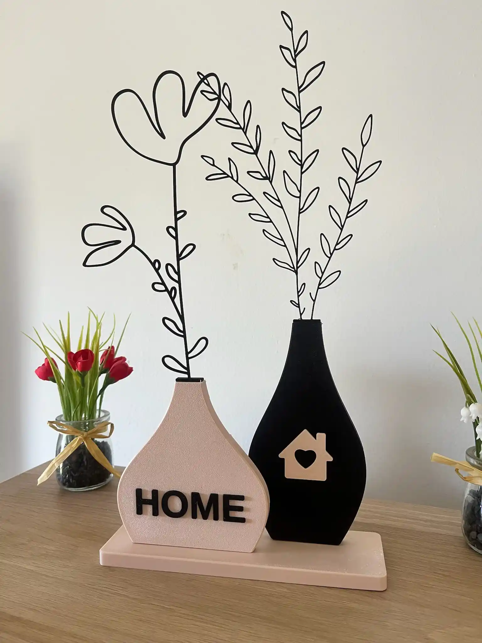Decoração HOME com Vasos e Flores